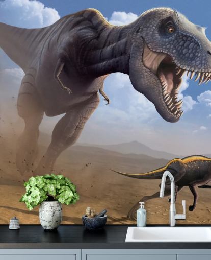 Papel pintado Tyrannosaurus Rex Lunch Papel pintado Tyrannosaurus Rex Lunch