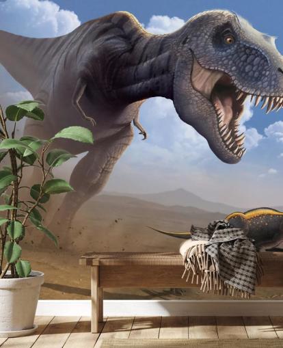 Tyrannosaurus Rex Lunch Wall Mural Wallpaper