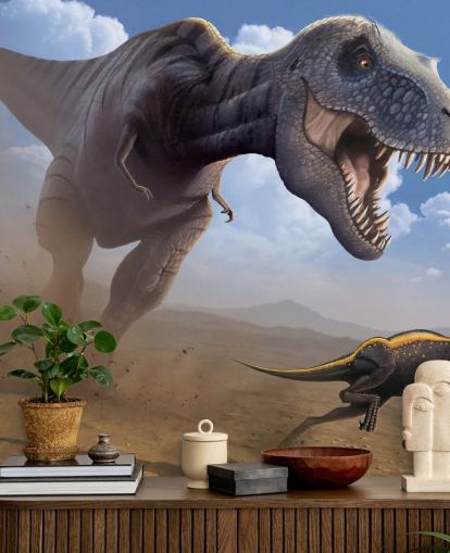 Tyrannosaurus Rex Lunch Wall Mural Wallpaper Tyrannosaurus Rex Lunch Wall Mural Wallpaper