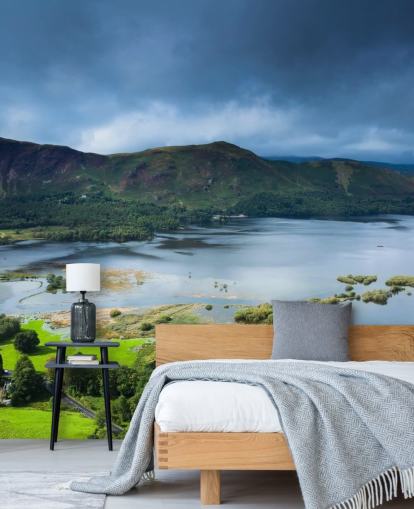 Sjö och gröna landsbygden Bakgrund Sjö och gröna landsbygden Bakgrund