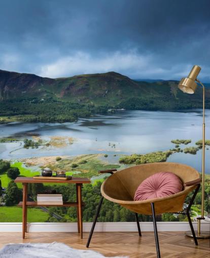 Papier Peint Lac et Campagne Verte Papier Peint Lac et Campagne Verte