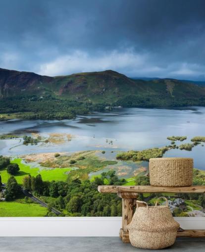 Lake and Green Countryside Wallpaper Lake and Green Countryside Wallpaper