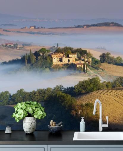 italienska landskap tapet