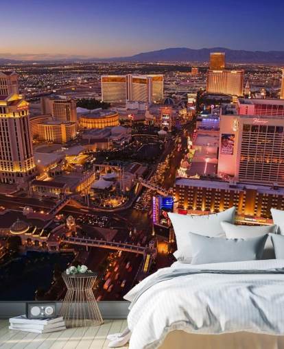 mural de papel pintado personalizable de Las Vegas llamado Vegas at Night mural de papel pintado personalizable de Las Vegas llamado Vegas at Night