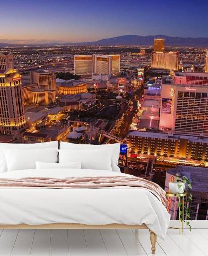 customizable las vegas wallpaper mural called Vegas at Night customizable las vegas wallpaper mural called Vegas at Night