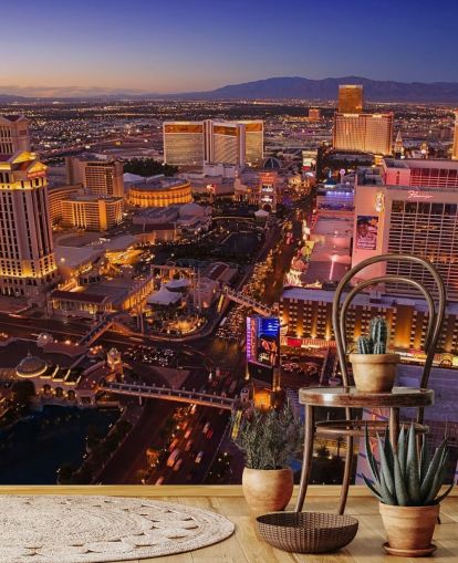 customizable las vegas wallpaper mural called Vegas at Night