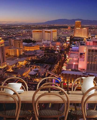 mural de papel de parede personalizável de las vegas chamado Vegas at Night