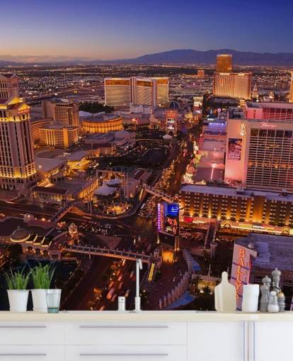 mural de papel pintado personalizable de Las Vegas llamado Vegas at Night mural de papel pintado personalizable de Las Vegas llamado Vegas at Night