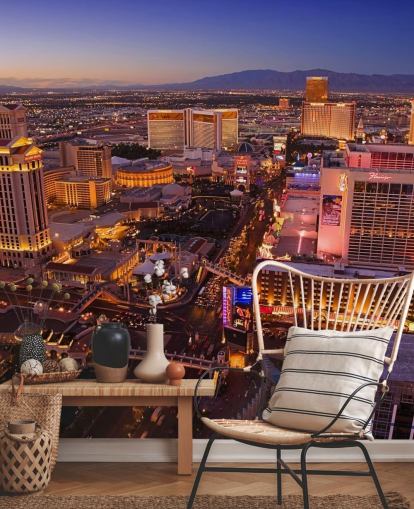 mural de papel pintado personalizable de Las Vegas llamado Vegas at Night mural de papel pintado personalizable de Las Vegas llamado Vegas at Night