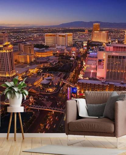 customizable las vegas wallpaper mural called Vegas at Night customizable las vegas wallpaper mural called Vegas at Night