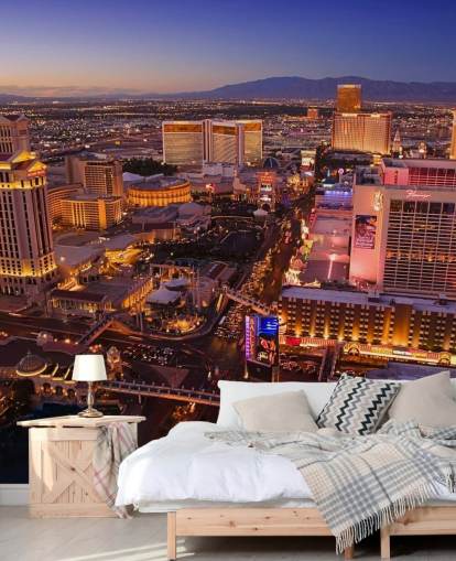 customizable las vegas wallpaper mural called Vegas at Night