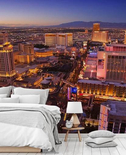 mural de papel pintado personalizable de Las Vegas llamado Vegas at Night