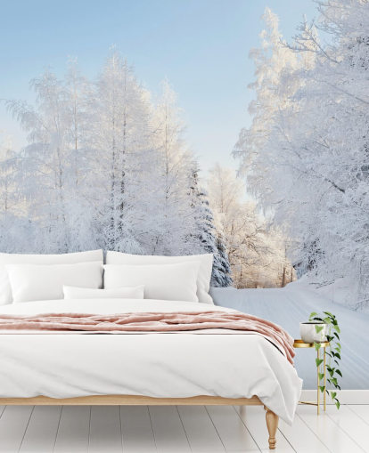 Mural de pared Árboles nevados