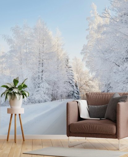 Mural de pared Árboles nevados
