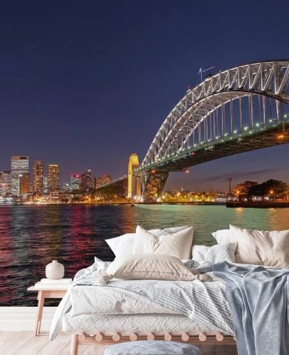 lit up sydney bridge at night wallpaper lit up sydney bridge at night wallpaper