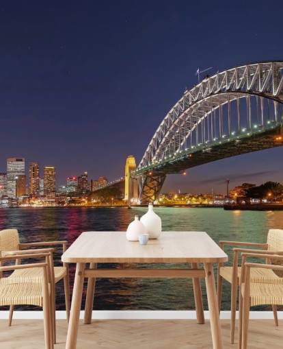 iluminou a ponte de sydney à noite papel de parede iluminou a ponte de sydney à noite papel de parede