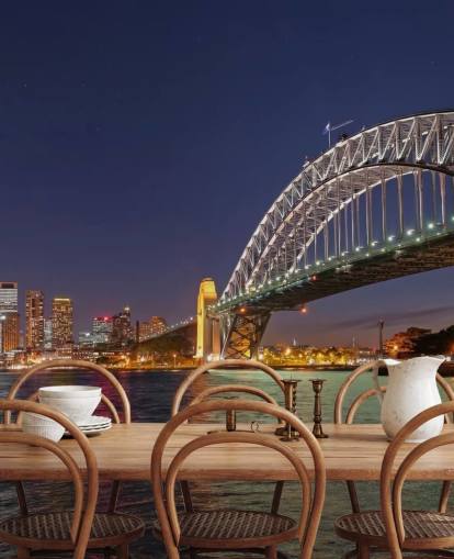 lit up sydney bridge at night wallpaper