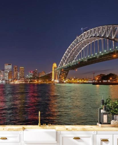 fondo de pantalla iluminado puente de sydney en la noche fondo de pantalla iluminado puente de sydney en la noche