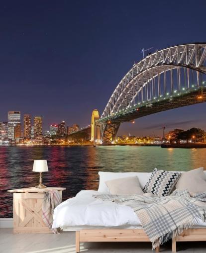 lit up sydney bridge at night wallpaper lit up sydney bridge at night wallpaper