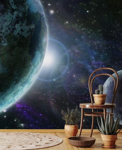 Fondo de pantalla Planeta Tierra azul en el espacio exterior