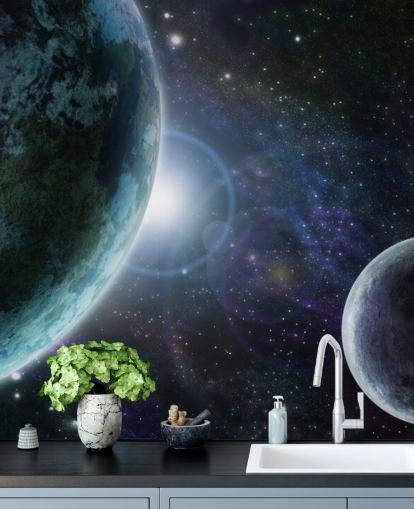 Fondo de pantalla Planeta Tierra azul en el espacio exterior