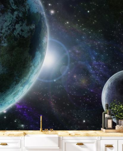 Fondo de pantalla Planeta Tierra azul en el espacio exterior