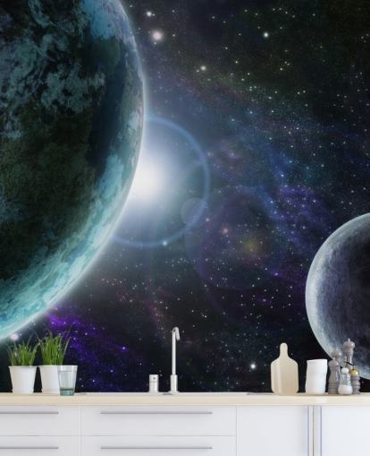 Fondo de pantalla Planeta Tierra azul en el espacio exterior