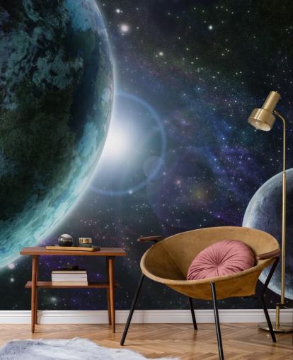 Fondo de pantalla Planeta Tierra azul en el espacio exterior Fondo de pantalla Planeta Tierra azul en el espacio exterior