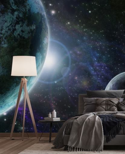 Blue Planet Earth in Outer Space Wallpaper Blue Planet Earth in Outer Space Wallpaper