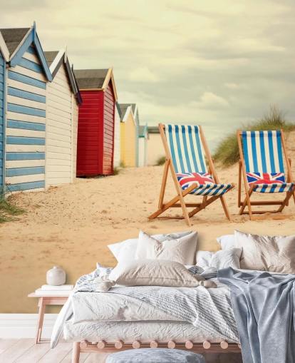 Deck Chairs Wallpaper Mural