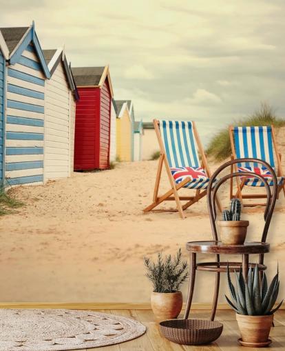 Deck Chairs Wallpaper Mural