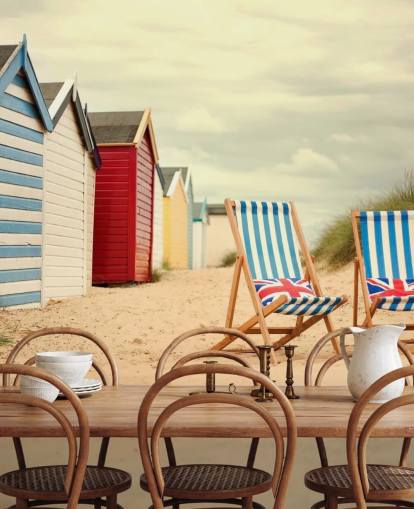 Deck Chairs Wallpaper Mural