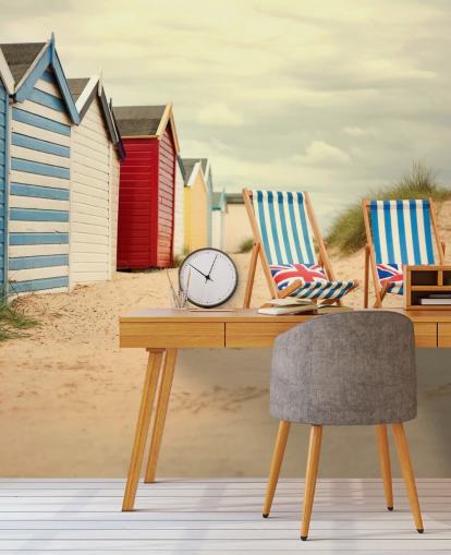 Deck Chairs Wallpaper Mural