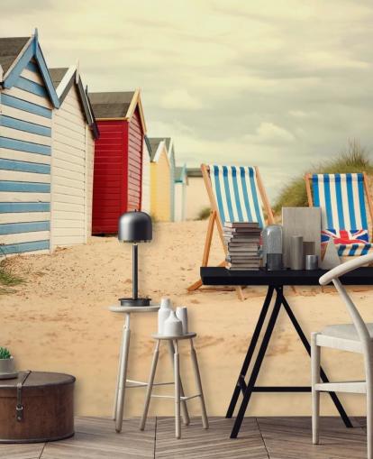 Deck Chairs Wallpaper Mural