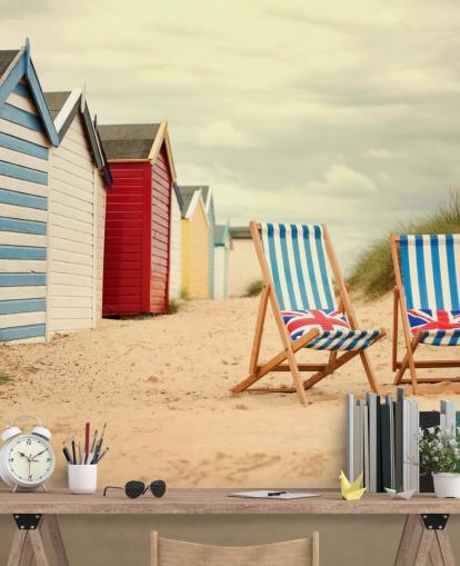 Deck Chairs Wallpaper Mural
