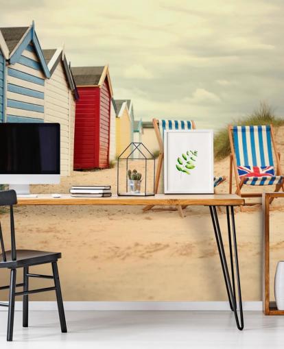Deck Chairs Wallpaper Mural