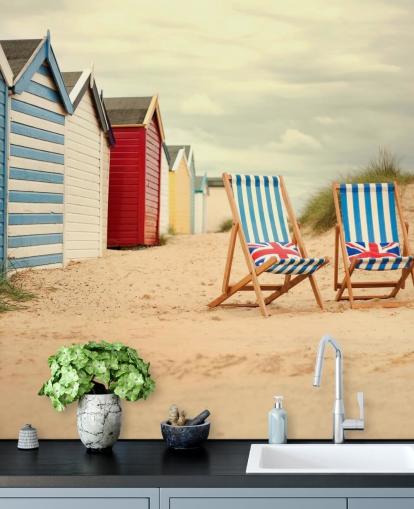 Cadeiras de deck Wallpaper Mural