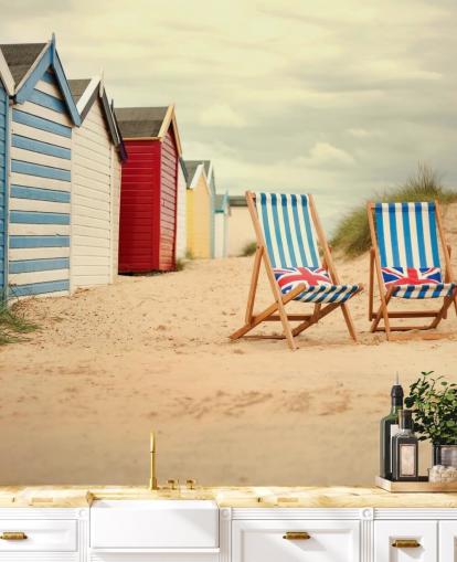 Deck Chairs Wallpaper Mural