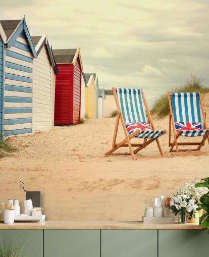 Deck Chairs Wallpaper Mural