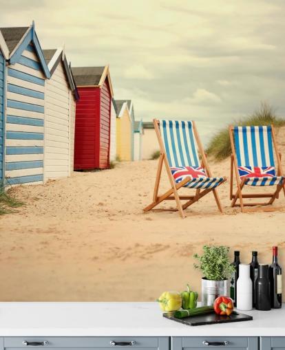 Deck Chairs Wallpaper Mural