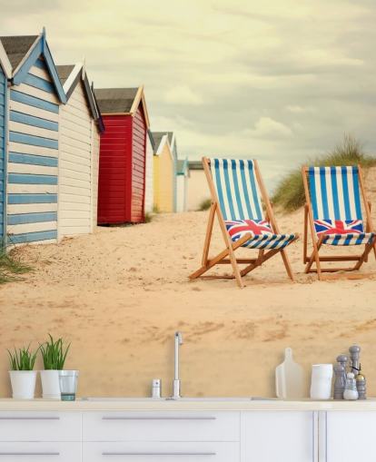 Deck Chairs Wallpaper Mural Deck Chairs Wallpaper Mural