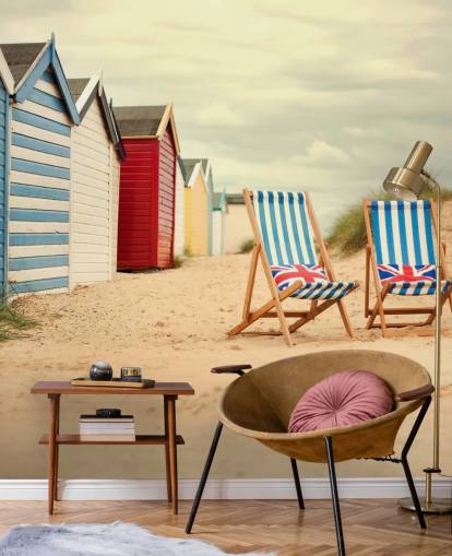 Deck Chairs Wallpaper Mural