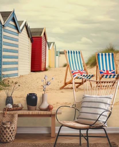 Deck Chairs Wallpaper Mural