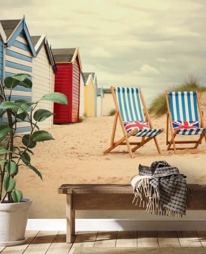 Deck Chairs Wallpaper Mural