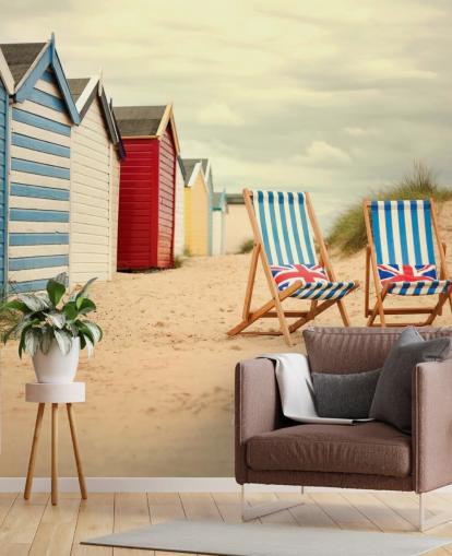 Deck Chairs Wallpaper Mural