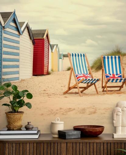 Deck Chairs Wallpaper Mural