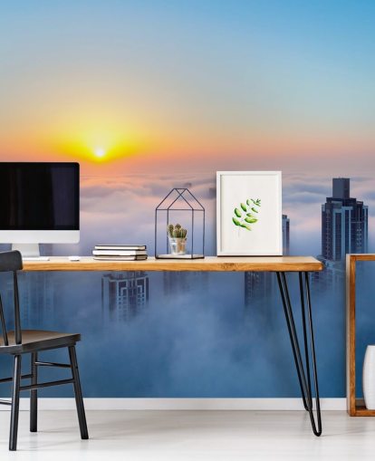 misty city dubai wallpaper