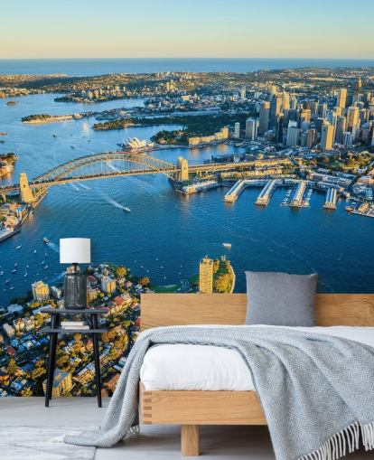 antenne utsikt over sydney havn tapet antenne utsikt over sydney havn tapet