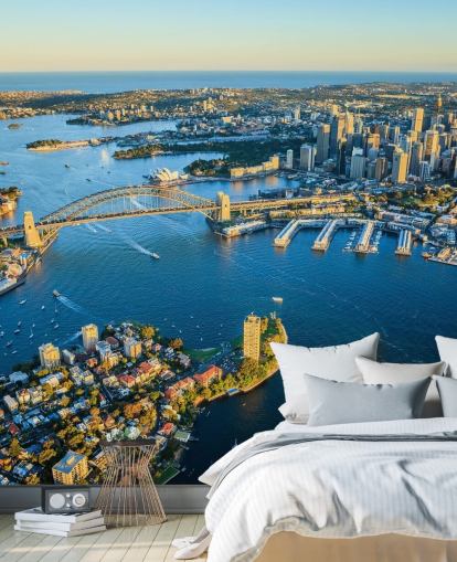 vista aérea del fondo de pantalla de sydney harbour