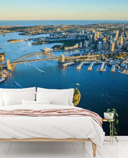 luchtfoto van sydney harbour wallpaper luchtfoto van sydney harbour wallpaper